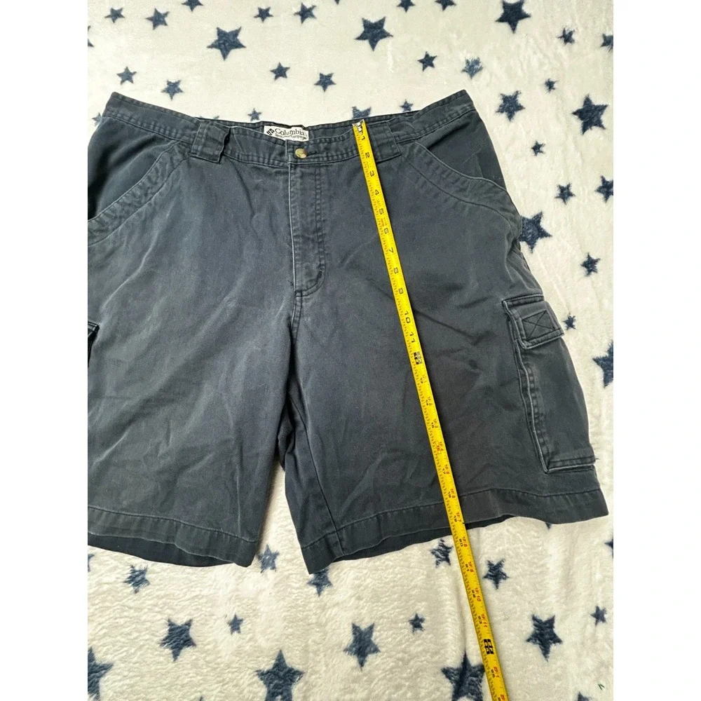 Columbia Mens 38 Cargo Shorts Blue Outdoor Hiking Utility Cotton Casual